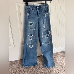 Abercrombie Kids Wide legged distressed Jeans